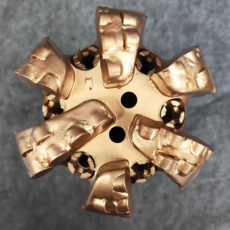 Aanpasbare 200 mm 6 lemmen Waterput Pdc Bits Met mondstuk En vaste snijmachine Snijtype